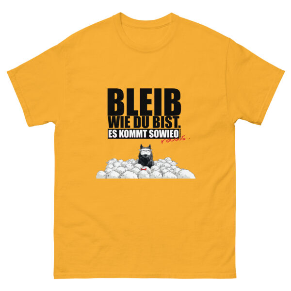 unisex-classic-tee-gold-front-6a32e5fc01ba7.jpg Klassisches Unisex T-Shirt