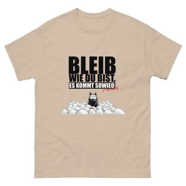 unisex-classic-tee-sand-front-6a32e5fc053f8.jpg Klassisches Unisex T-Shirt
