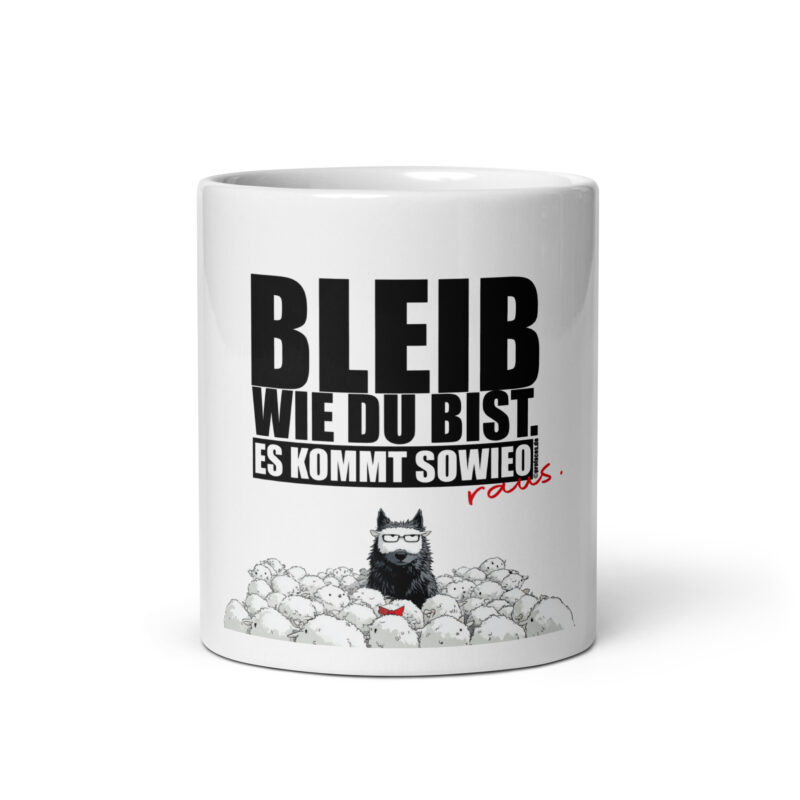 Weiße, glänzende Tasse