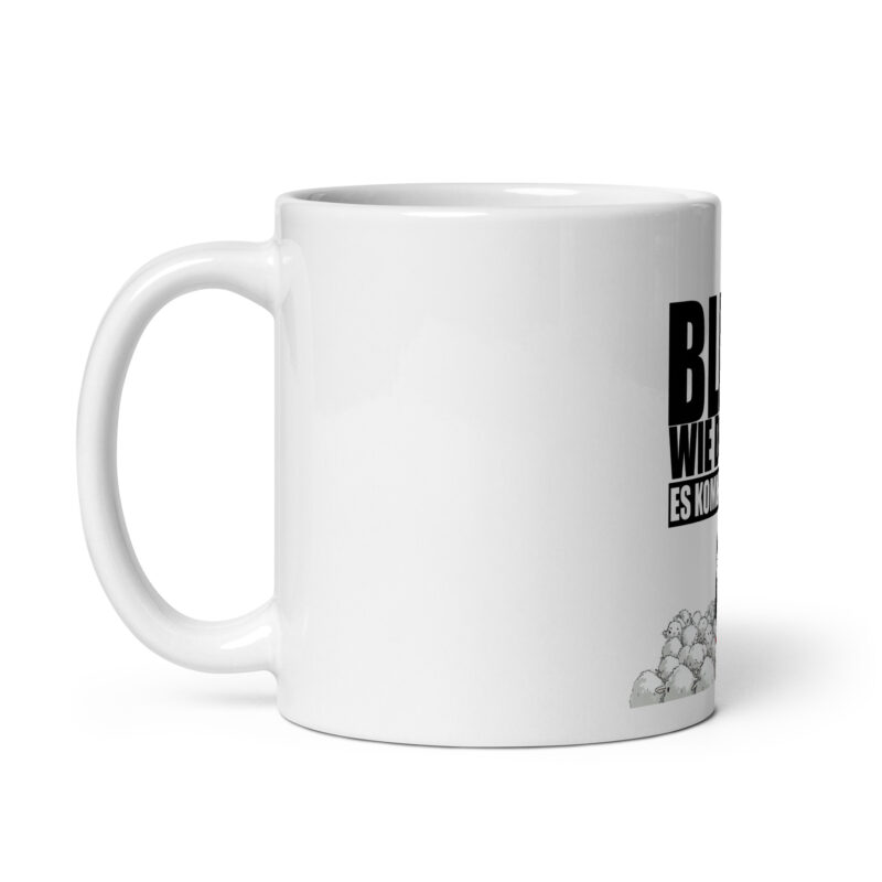 Weiße, glänzende Tasse