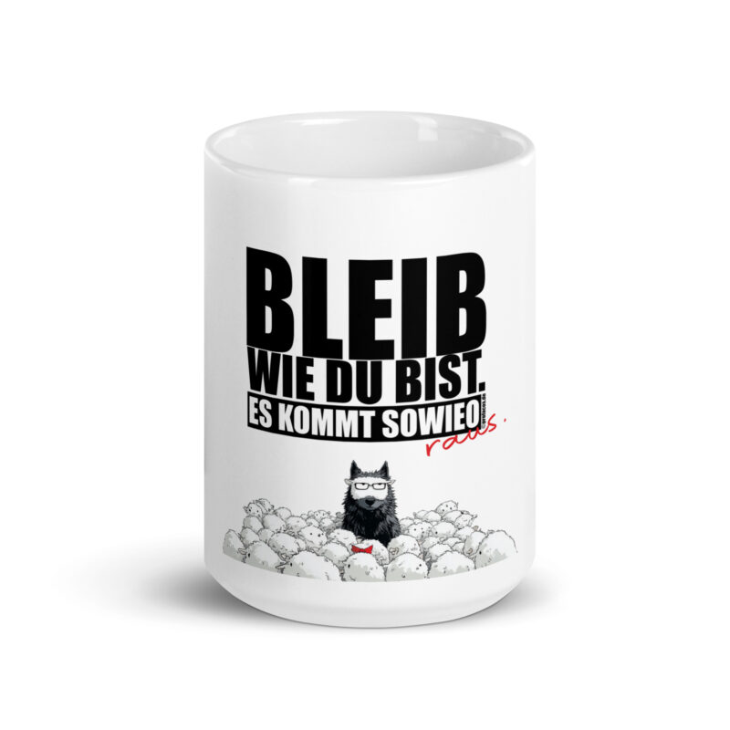 Weiße, glänzende Tasse
