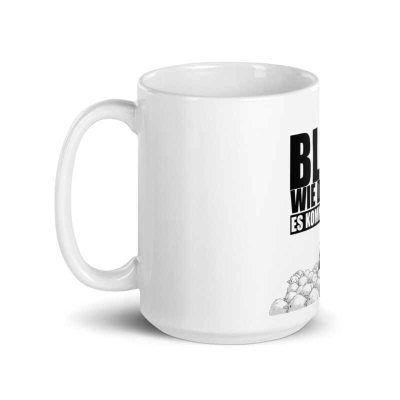 Weiße, glänzende Tasse