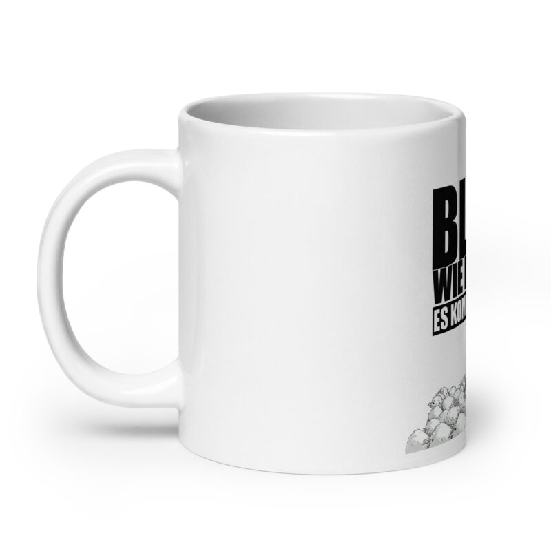 Weiße, glänzende Tasse